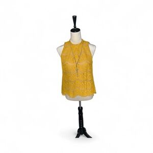Love Fire Sz. Medium yellow lace sleeveless BNWOT!